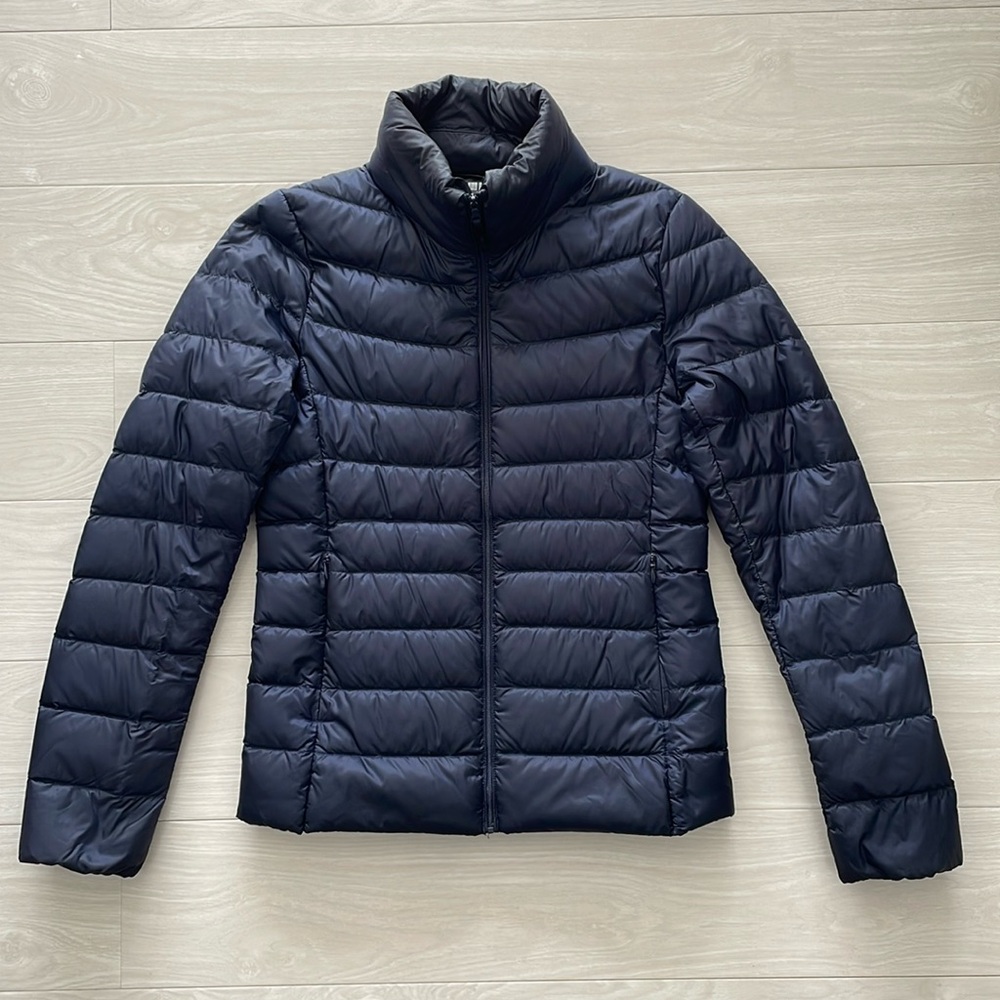 Uniqlo Navy Ultra Lightweight Down Jacket.